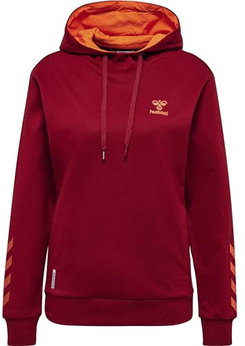 hummel Unisex Hmloffgrid Cotton Hoodie Wo Hooded Sweatshirt, Rhubarb/Nasturtium, XL EU