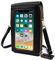 MINGHOO Damen Handy Touchscreen Umhängetasche Handytasche Zum Umhängen PU Leder Geldbörse Portemonnaie Tasche Schultertasche mit Kartenfächer Abnehmbar Schultergurt (Schwarz-1), Einheitsgröße