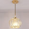 Mengjay Iluminación colgante de Cristal Moderna,E27 Lámpara de techo luz de techo mini Colgante de Luz Lámpara de Techo de Cristal Semi Empotrada para sala de estar, dormitorio y baño,Dorado