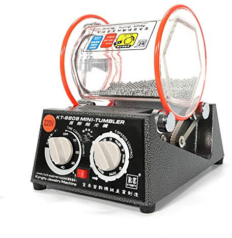 3KG Tumbler Rotary Polisher Tumbler Jewelry Finisher Machine w/Polishing Bead Tumbling Finisher Machine with Beads 60W