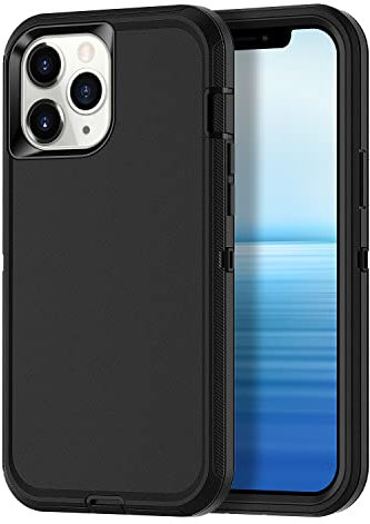 I-HONVA for iPhone 11 Pro Case Shockproof Dust/Drop Proof 3-Layer Full Body Protection [Without Screen Protector] Rugged Heavy Duty Cover Case for Apple iPhone 11 Pro 5.8 Inch,Black