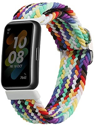 kwmobile Fascia compatibile con Huawei Band 7 - Cinturino Smart-Watch Fitness-Tracker Nylon multicolore ca. 15-18,5 cm