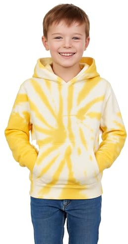 A2Z 4 Kids Girls Boys Plain Sweatshirt Tie Dye Pullover Shirt Fleece Hooded Jumper PE School Warm Coats Long Sleeve Top New Casual Fashion for Childrens Unisex Age 2-13 Years