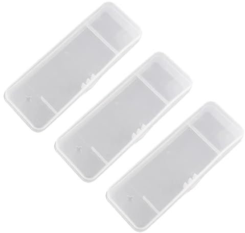TorSor 3 Pack Manual Razor Travel Case Universal Portable Shaver Storage Box Carrying Protector Holder Transparent Cover Container for Men Razors and Blade Refills Kit