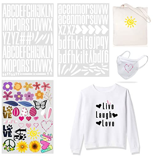 184 Piece Iron On Heat Transfer 2Inch Capital Letters & 1.5inch Lowercase Alphabets Fabric Vinyl Letter DIY for Sport Jerseys T Shirts Clothes Slogan Printing Crafts Decoration (Color2)
