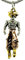 HEandMI Halskette mit 3D Anhänger von Son Goku Super Saiyajin Anime/Manga Merchandise/Gold/Silber