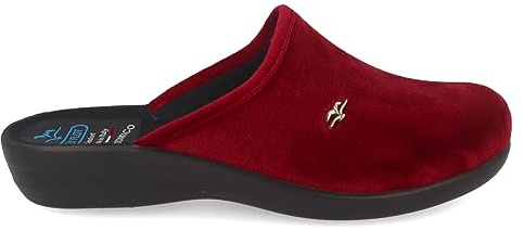 Fly Flot Damen Pantoffel Hausschuh mit samtig weicher Haptik und Lederdecksohle