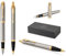 PARKER IM Core Füllfederhalter und Kugelschreiber mit Gravur | Premium Stift | Geschenkbox | schwarze Mine | personalisiertes Geschenk | Namen | graviert | Geburtstag (Brushed Metal G.C.)