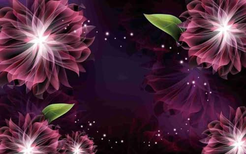 Papier Peint Panoramique 300X500Cm Violet Foncé Poster Mural Pour Salon Chambre Décoration Murale, Papier Peint Intissé 3D Chambre Enfant,Chambre Fille,Personnalisable