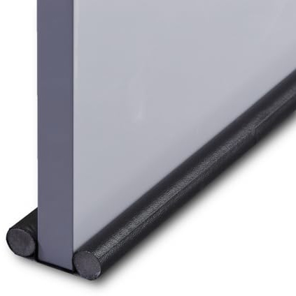 HOOZ Zugluftstopper für Türen, PU Leder Türdichtung Luftzugstopper mit Doppeldichtung, Zuschneidbar Tür Zugluftstopper Windstopper und Türluftstopper (Schwarz, 2 Stück)