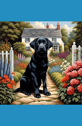 A5 Black Labrador Diary and Notebook 2024: Colour interior