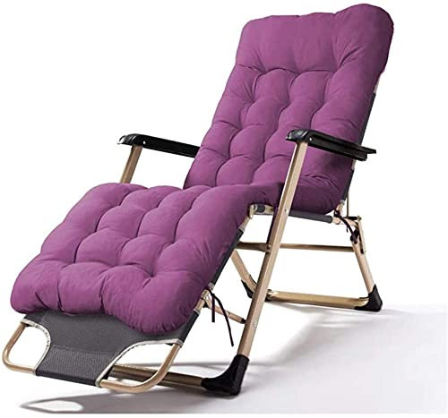 SUNMME Liegestuhl, Liegestuhl, klappbar, Liegestuhl, gepolstert, Schwerelosigkeitsstühle, Sitz, verstellbar, für Terrasse, Lounge, Liegestuhl (lila, Einheitsgröße)