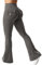 ZAAYO Damen Scrunch Flare Leggings mit Pockets Workout Leggings Damen Butt Lifting Gym Yoga Leggings Dunkelgrau L