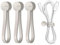 elago Reusable Magnetic Cable Ties, Premium Silicone, Multipurpose Cord Organiser for Home, Kitchen, Office, Travel [3 Pack] (Stone)