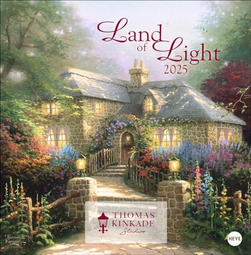 Thomas Kinkade Land of Light - Broschurkalender 2025 - Kalender - Heye-Verlag - Wandkalender mit Illustrationen und Platz für Eintragungen - 29,5 cm x 30 cm (offen 29,5 cm x 60 cm)