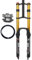 26 27,5 29 Zoll Mountainbike-Federgabel 130 mm Federweg MTB-Luftgabel Gerade Vordergabel Doppelschulter-Rückpralleinstellung Manuelle Verriegelung