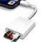 SD-Kartenleser für iPhone, iPad, Digitalkamera auf iPhone, 3-in-1-Speicherkartenleser-Adapter, Aufladen und Kartenlesen, gleichzeitiger Kamera-Kartenbetrachter mit SD- und TF-Kartensteckplätzen