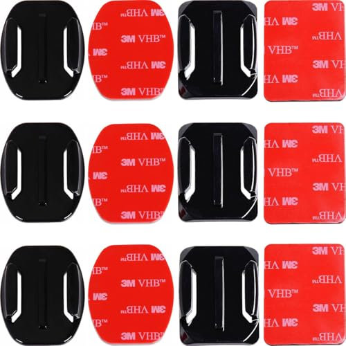 6 PCS Klebehalterung Klebepads 3M Helmbefestigung Gebogene Kompatibel mit GoPro Hero 13 12 11 10 9 8 7 6 5 Session DJI Osmo Action Kameras