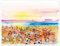 Feld der Freude, abstrakte Landschaft Poster von Tara Thelen 70 x 50 cm Wandbilder Wanddeko