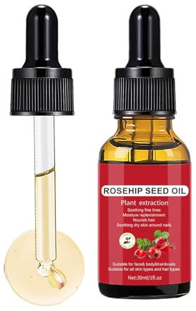 Rose Musquée Bio, Huile Végétale,Beauté de la peau, Acide Hyaluronique Sérum Visage, Vitamine C & E | Soin Visage et Contour des Yeux | Anti Cerne, Anti Ride, Anti Tache, Pores Shrinking (1)