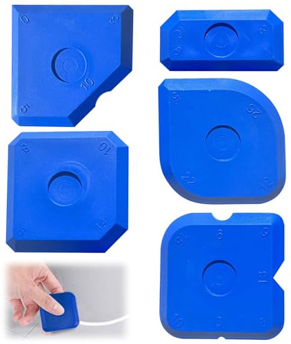 5-Piece Silicone Sealant Finishing Tool Set Silicone Sealant Tools Profiling Mastic Tool Smoothing Tools Durable and Reusable Smoothing Kit for Caulking and Sealing Projects
