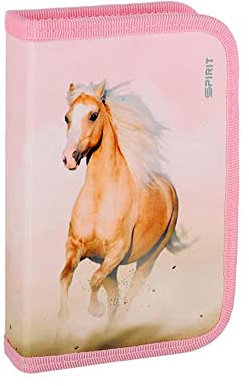itenga Schüler-Etui WILD Horse - Wildpferde - 28 teilig 1-Zipper Mäppchen
