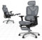 FLEXISPOT ErgoX Pro Chaise Bureau avec Repose-Pieds, Accoudoirs 3D, Chaise Ergonomique en Maille Pivotante, Réglable en Hauteur avec Appuie-tête et Soutien Lombaire Indépendant, Gris