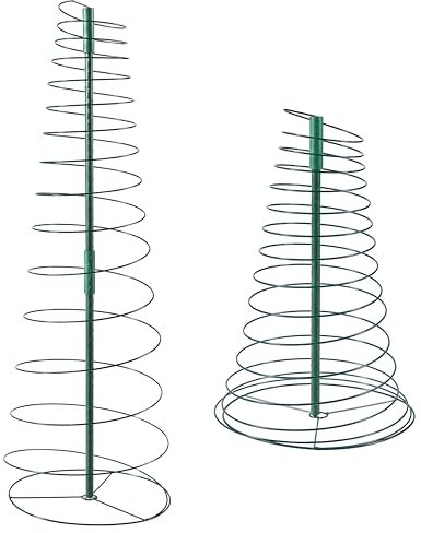 ESTEXO Rankhilfe Rankspirale 2er Set Ranksäule Tomatensäule 150 cm Kletterhilfe Rund Spirale Pflanzenstütze