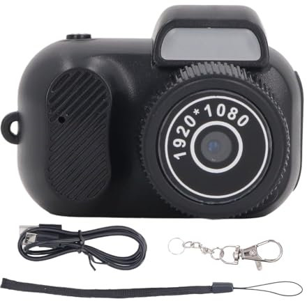 Mini telecamera spia – fotocamera portatile 1080p portachiavi compatto HD | Videocamera leggera nascosta con opzioni di filtraggio, registratore rilevatore di movimento con funzione di ricarica USB
