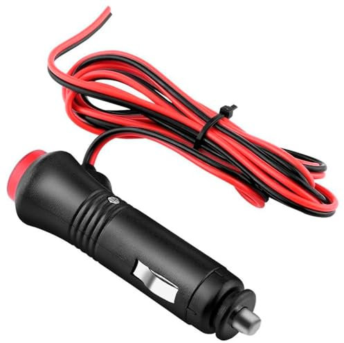CABLEPELADO – Enchufe Mechero Coche 12V-24V con Cable de 1 Metro – Adaptador Encendedor con Interruptor ON/Off – Compatible con Compresores, GPS, Cámaras, Neveras, etc.