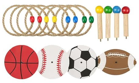 Ronyme Wurfspiel Set, Familienspiel, Aus Holz, Wurfhülse für Freunde Im Garten Im Freien