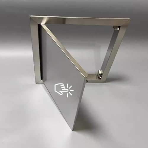 Ukkajovlex Tapa Contador Luz Puerta De Servicio Interior/Exterior - 10cm X 10cm ~ 90cm X 90cm Panel De Acceso De Acero Inoxidable, Puerta De Inspección Magnética Empotrada Apertura Táctil(15x15cm)