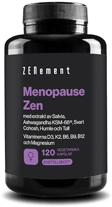 Ménopause Jour & Nuit - Sauge, Ashwagandha & Actée à Grappes - 120 Gélules | Menopause Zen - avec Magnésium & Vitamines D3, K2 & Groupe B - Formule Exclusive, Végétarien - 1 par Jour, 4 Mois