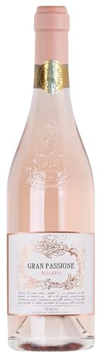 Gran Passione ROSATO VENETO IGT – Roséwein aus Merlot – Zart, Fruchtig, Blumig & Frisch – Noten von Rose, Beeren & Veilchen – 12,5% vol – 750 ml (Packung mit 6)