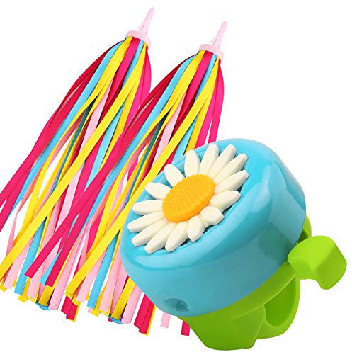 Paliston Campana da Bici per Bambini con Streamer per Bici per Ragazze e Ragazzi Blu e Verde