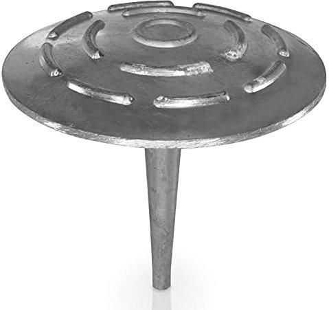 Betriebsausstattung24 Markierungsnagel 10 Stück - Durchmesser 10,0 cm Aluminium - Zum Einschlagen oder Einbetonierung - Parkplatzmarkierung - Mit spitzem Schaft