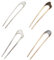 4Pcs U Shape Hair Pins Metal Hair Fork Women Hair Pin Retro Hair Chopsticks for Hair Diy Accessory, black 4 Count (Pack of 1)