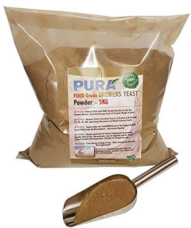 Food PURA Brewers Yeast Powder 3KG - Non De Bittered- 100% Natural, Pure, Safe & Effective - For Horses, Ponies, Dogs & Cats - Supports Healthy Skin, Coat & Digestion Human FOOD Grade!