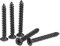 sourcing map M3.5 x 30mm Wood Screws Phillips Flat Head Carbon Steel Self Tapping Screws Black 200pcs