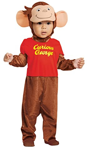 Disguise Curious George Costume for Kids, Official Curious George Costume, Toddler Size Small (2T)