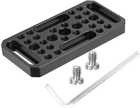 Agatige Camera Mounting Plate, Black, DSLR Camera Switching Plate with CNC Machined Aluminum Alloy Body, Compatible with DSLR Cameras, Removable Mounting Type