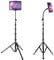 elitehood 72” Tall iPad Stand Floor, Stronger Gooseneck iPad Tripod Stand, Adjustable Tablet Tripod Holder Mount for Stream/Watching, Compatible with 4.7-13” Tablet, iPhone and Cell Phone, Black