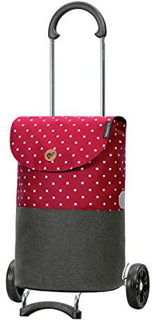ANDERSEN Einkaufstrolley - Scala Shopper Duko rot 36 L Shopping,wasserabweisend, klappbar, leichtgängig, leise Räder