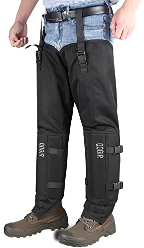 QOGIR Snake Guard Protection Chaps: Schlangenbissschutz für Knöchel bis Oberschenkel Schlangen-Chaps, wasserdichte Schlangengamaschen für Männer & Frauen, Jagd voller Schutz für Beine vor Schlangenbissen und Briar