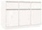 vidaXL Sideboard 3 Schubladen 6 Fächer Kommode Anrichte Schrank Beistellschrank Mehrzweckschrank Standschrank Weiß 110x34x75cm Massivholz Kiefer