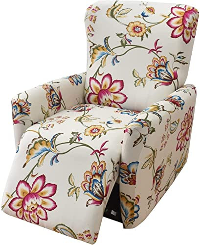 Yekuhe Sesselschoner für Relaxsessel Mit Seitentasche, Fernsehsessel Bezug Stretch Husse Relaxsessel Sesselbezug Stretch 1 Sitzer rutschfest Armlehnenschoner für Zuhause Wohnzimmer (Color : #12)