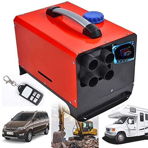 CYMYYDS 5KW Standheizung, All-in-One 12V/24V LKW-Heizung, Vier Auslasslöcher, Diesel-Nachtheizung Mit Schalldämpfer, LCD-Schalter, Fernbedienung, Für Wohnmobil, Bus, Boot, PKW Anhänger