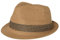 Comhats Herren Strohhut Trilby für Sommer, Sonnenschutz - Faltbarer Panama Hut, Fedora für Strand, Festival - Rollbar & Stilvoll Khaki-Schwarz 3XL