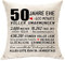 50 Jahrestag Geschenk Für Ihn Sie, Kissenbezug Goldene Hochzeit Geschenk, Beste Hochzeitstag Jahrestag Geschenkidee, Geschenk zum 50. Jahrestag Für Paare Mann Frau Oma Opa (50th)