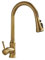 Wasserhahn Küche - Küchenarmatur Mit Brause Ausziehbar, Retro Antik Stil Messing Einhebel 360° Schwenkbar Spültischarmatur Mischbatterie Mit 2 Strahlarten, Hoher Auslauf Armatur Küche, Bronze